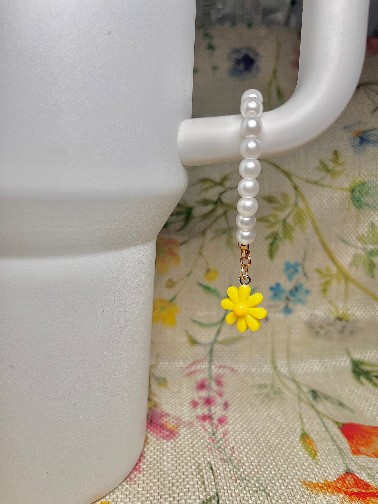 Pearl tumbler charm