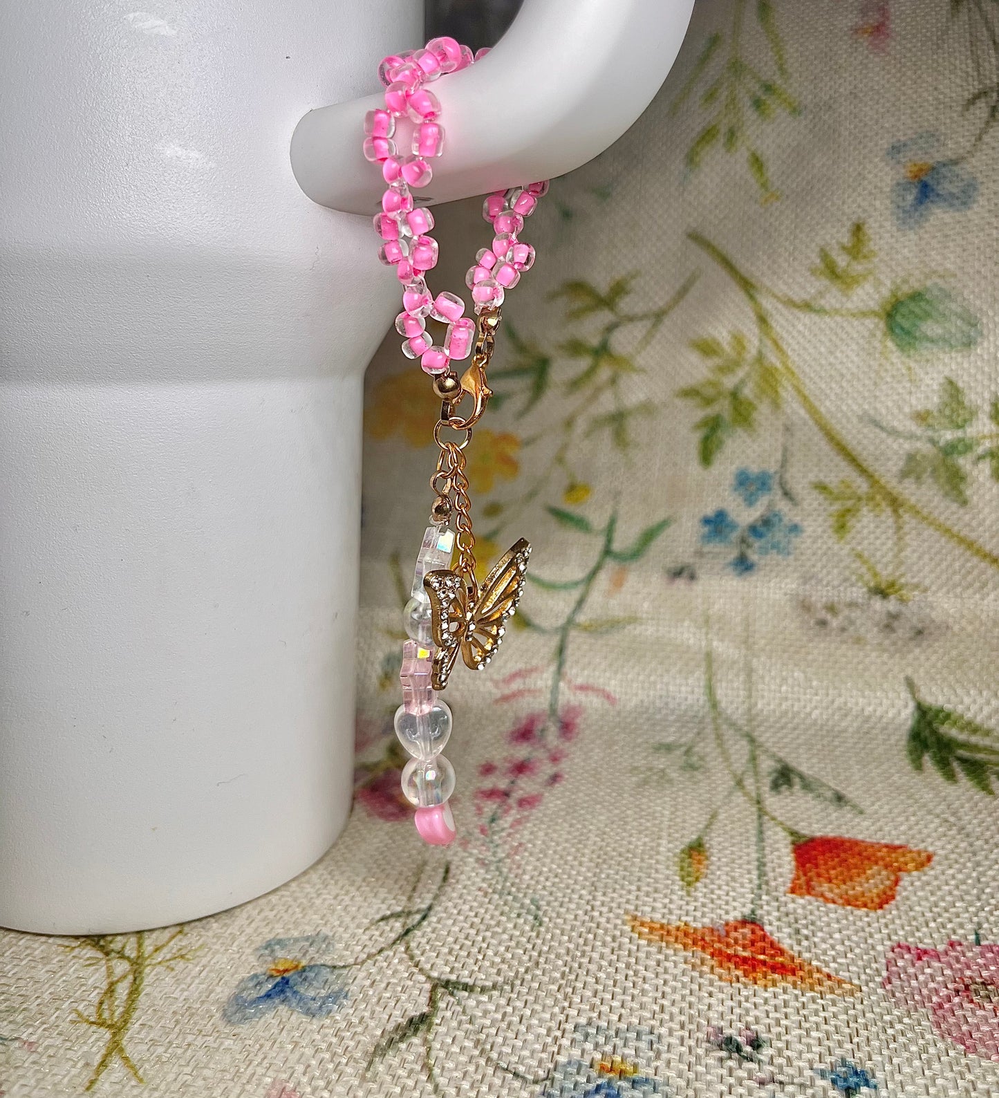 pink tumbler charm