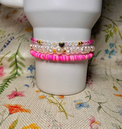 #1 Pink Bracelet Stack for Stanley Tumbler