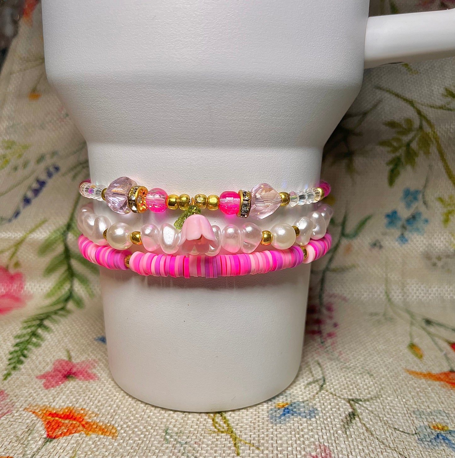 #1 Pink Bracelet Stack for Stanley Tumbler